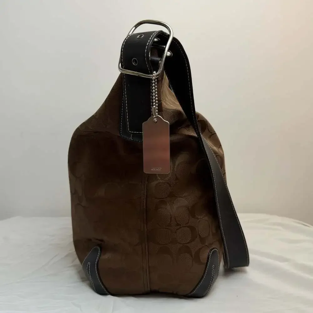 Coach Signature Canvas Hobo Bag in Brown/Tan